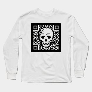 Skull QR code Long Sleeve T-Shirt